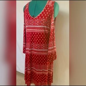 Medium Charming Charlie Red Floral Dress